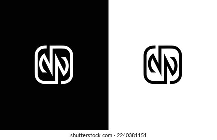 NN logo initial letter design template