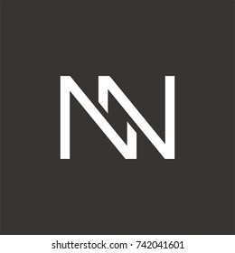 NN logo initial letter design template vector