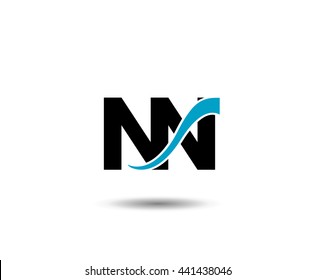 NN Logo. Vector Graphic Branding Letter Element
