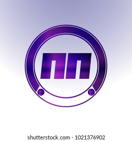 NN Logo,Metal Logo,purple Logo,Monogram