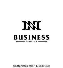NN luxury letter logo design template vector