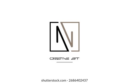 NN, N abstract letters logo monogram