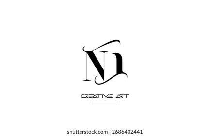 NN, N abstrakte Buchstaben Logo-Monogramm