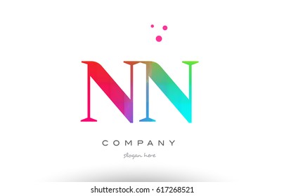 Nn N Creative Rainbow Colors Colored Stock Vector (Royalty Free ...