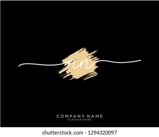 NN N N Initial handwriting logo template