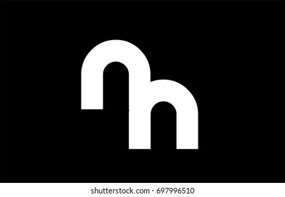 NN N N letter logo combination alphabet vector creative company icon design template modern  black white bold
