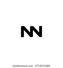NN Negative Space Monogram Logo – Modern Minimal Lettermark Design