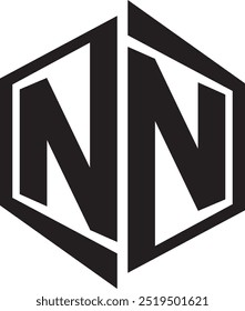 Design de logotipo NN Polygon, ícone, símbolo, arquivo vetorial 