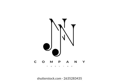 NN Typography Logo Design. Stylish monogram design depiction featuring the letters N and N combined in an artistic signature style, delivering a unique and creative visual representation.