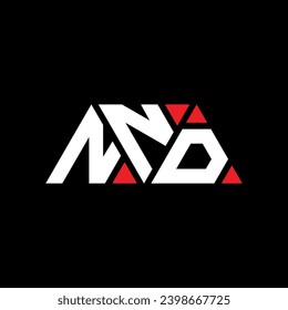 Diseño del logotipo de la letra del triángulo NND con forma de triángulo. Monograma de diseño del logotipo del triángulo NND. Plantilla de logotipo vectorial de triángulo NND con color rojo. NND logotipo triangular Diseño sencillo, elegante y lujoso.