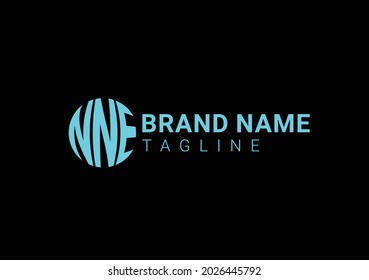 logotipo de letra inicial NNE y plantilla de diseño de iconos