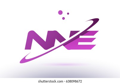 nne n n e  alphabet letter logo combination purple pink creative text dots company vector icon design template