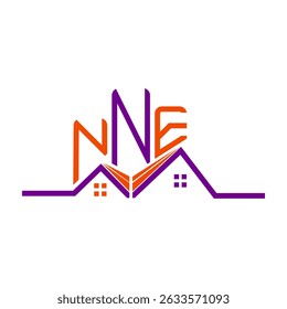 NNE Real State Logo Design, NNE einfaches und modernes Logo. NNE luxuriöses Alphabet Design  