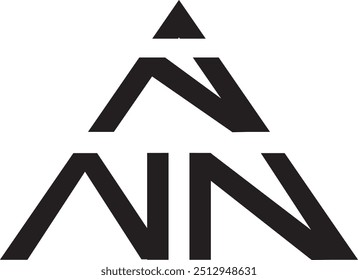 NNN Triangle logo design, icon, symbol, vector file, 