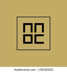 NNOC / NN0C initial logo monogram, and can be editable