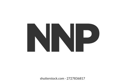 Modelo de design de logotipo NNP com texto em negrito forte e moderno. Logotipo vetorial inicial com tipografia simples e mínima. Identidade de empresa moderna ideal para a presença de marca de empresas.