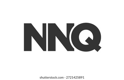 Modelo de design de logotipo NNQ com texto em negrito forte e moderno. Logotipo vetorial inicial com tipografia simples e mínima. Identidade de empresa moderna ideal para a presença de marca de empresas.
