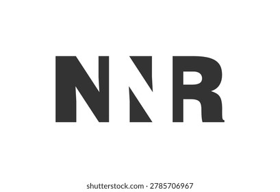 NNR logo design. Initial letter N N R bold font style for tech startups, consulting, corporate branding. Creative company name, headlines typography identity, trendy logotype. Vector illustration.