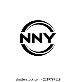 NNY letter logo design in illustration. Vector logo, calligraphy designs for logo, Poster, Invitation, etc.