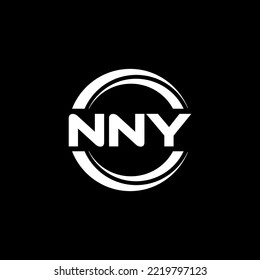 NNY letter logo design in illustration. Vector logo, calligraphy designs for logo, Poster, Invitation, etc.