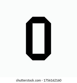 No 0 Icon. Number Null Symbol - Vector. 