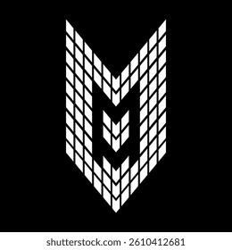 No 0 racing style. The number is formed by a square arrangement. Perfect for t-shirts, sports cars, motor sports, property, architecture, construction and buildings.