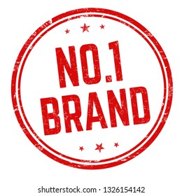 No. 1 brand sign or stamp on white background, vector illustration