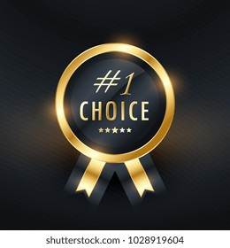 No. 1 choice vector label design