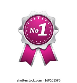  No 1 Pink Seal vector Icon