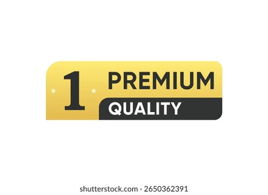 No. 1 Premium Quality Banner Label Vector Design