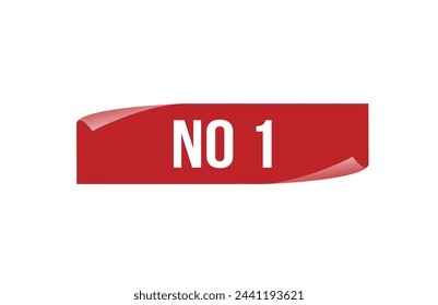 No 1 red ribbon label banner.