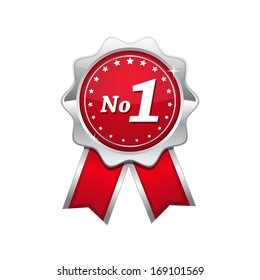  No 1 Red Seal vector Icon