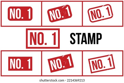 No. 1 Rubber Stamp Set Vector