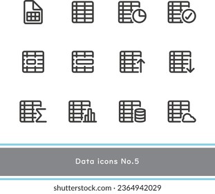 The No. 1 simple and flat spreadsheet illustration that conveys information in an easy-to-understand manner. Perfect for app buttons and icons.
