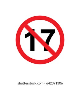 No 17 years icon illustration isolated vector sign symbol