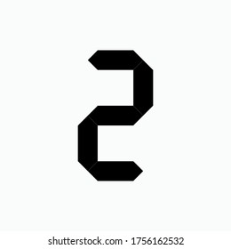 No 2 Icon. Number Two Symbol - Vector. 