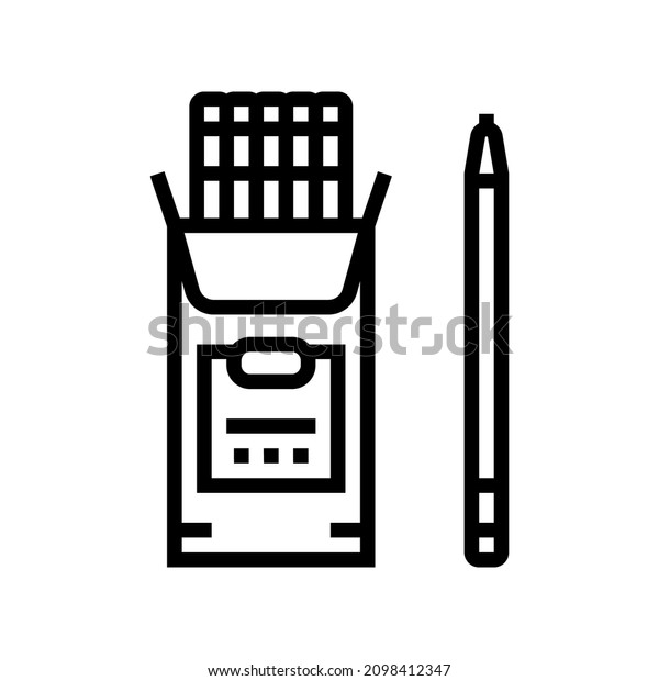 no. 2 pencil line icon vector.\
no. 2 pencil sign. isolated contour symbol black\
illustration