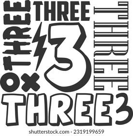 No 3 - Birthday Number