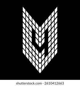 No 4 racing style. The number is formed by a square arrangement. Perfect for t-shirts, sports cars, motor sports, property, architecture, construction and buildings.