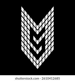 No 5 racing style. The number is formed by a square arrangement. Perfect for t-shirts, sports cars, motor sports, property, architecture, construction and buildings.