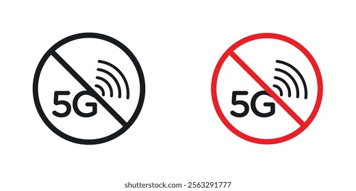 No 5G sign pack for app and website ui designs.al sign pack for app and website ui designs.