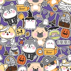 Cartoon cane pipistrello orecchie cappello mago Halloween animale uomo