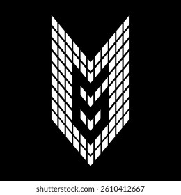 No 6 racing style. The number is formed by a square arrangement. Perfect for t-shirts, sports cars, motor sports, property, architecture, construction and buildings.