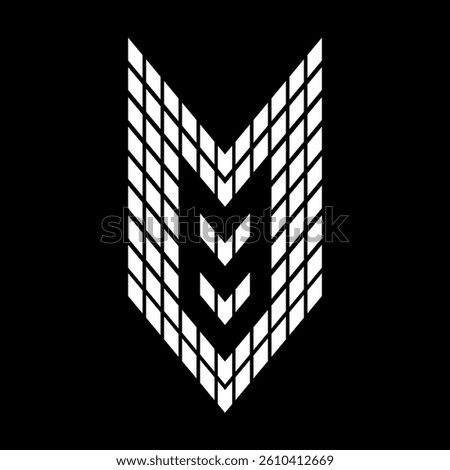 No 8 racing style. The number is formed by a square arrangement. Perfect for t-shirts, sports cars, motor sports, property, architecture, construction and buildings.
