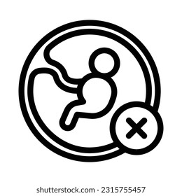 no abortion line icon illustration vector graphic