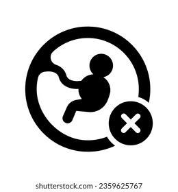 no abortion solid icon illustration vector graphic