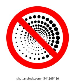 No Abstract technology circles sign. 