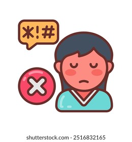 No Abuse Filled Icons , Vector illustration