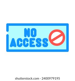 no access color icon vector. no access sign. isolated symbol illustration