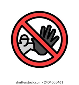 no access color icon vector. no access sign. isolated symbol illustration